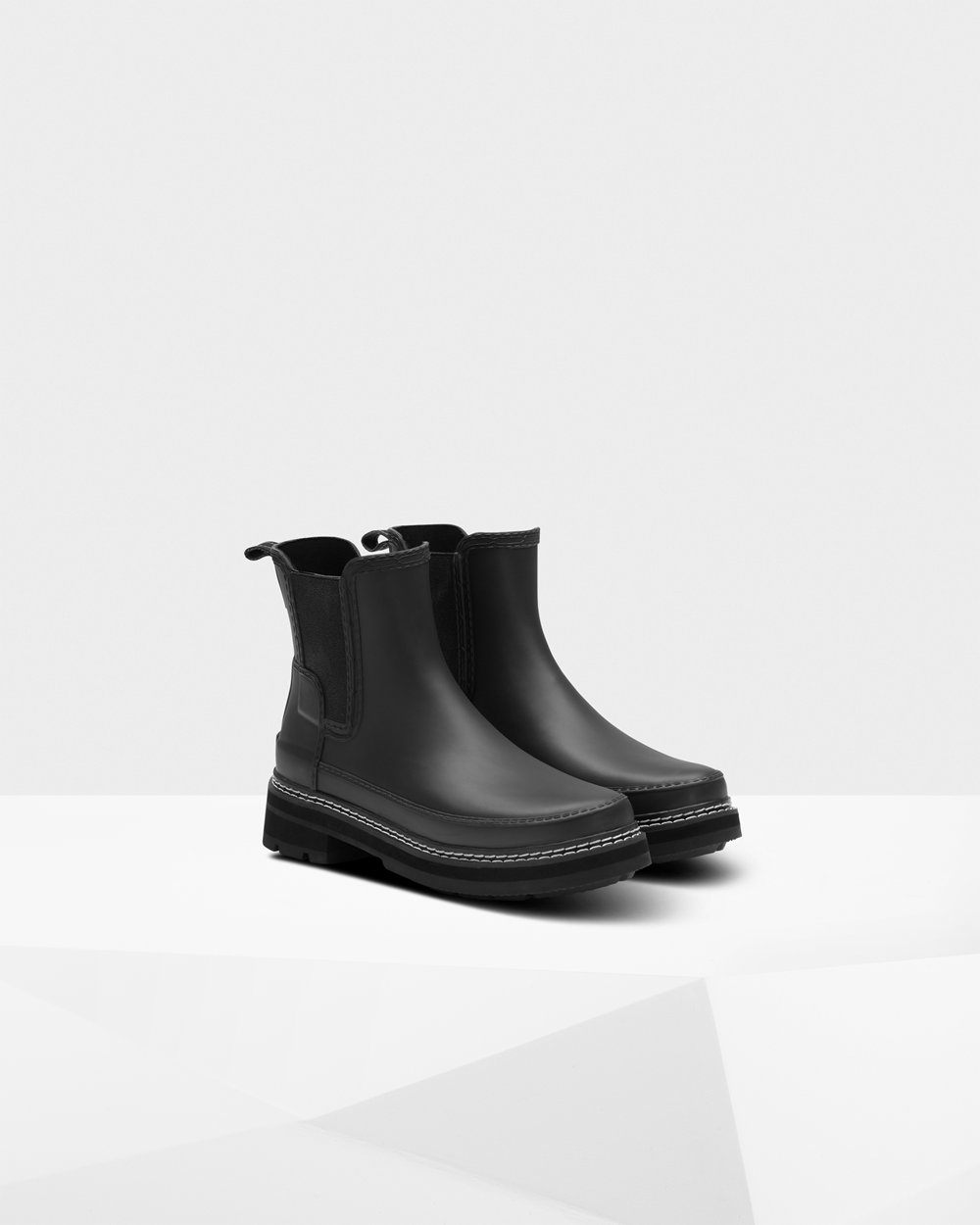Botas Chelsea Hunter Feminina Pretas - Refined Stitch Detail - 37VHDUIOF